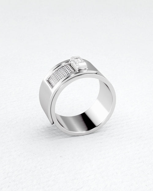 Bague en or rose et diamants