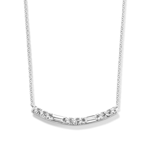 Collier en or blanc et diamants