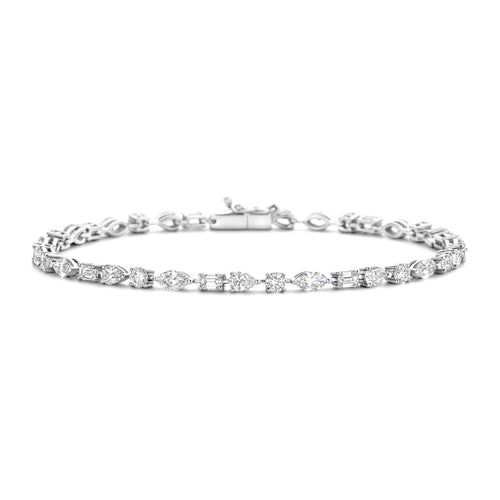 Bracelet en or blanc et diamants