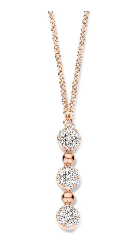 Pendentif en or rose et diamants