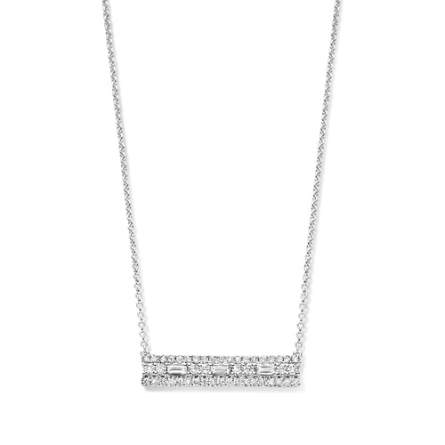 Pendentif en or blanc et diamants