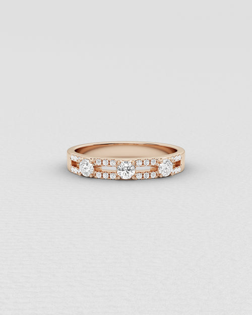 Bague en or blanc et diamants
