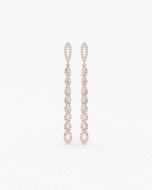 Boucles d'oreilles en or blanc et diamants