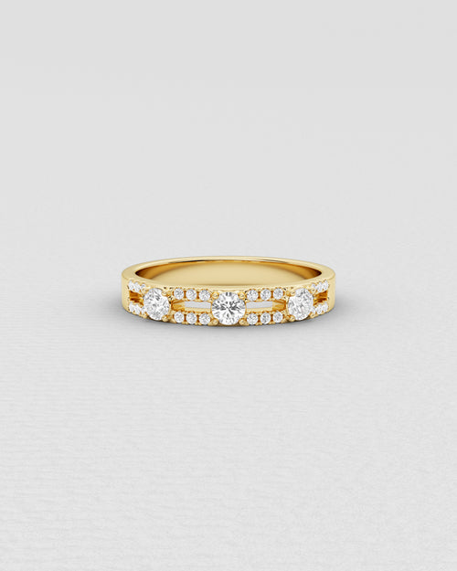 Bague en or blanc et diamants