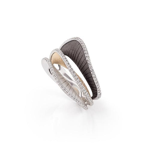 Bague en or blanc et diamants