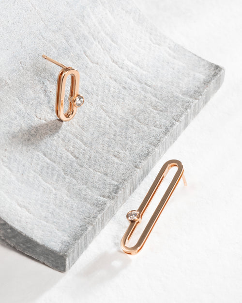Rose gold earrings