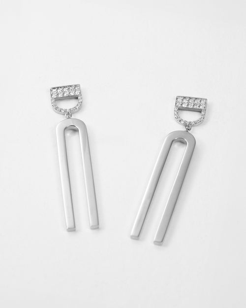 Rose gold and diamond earrings