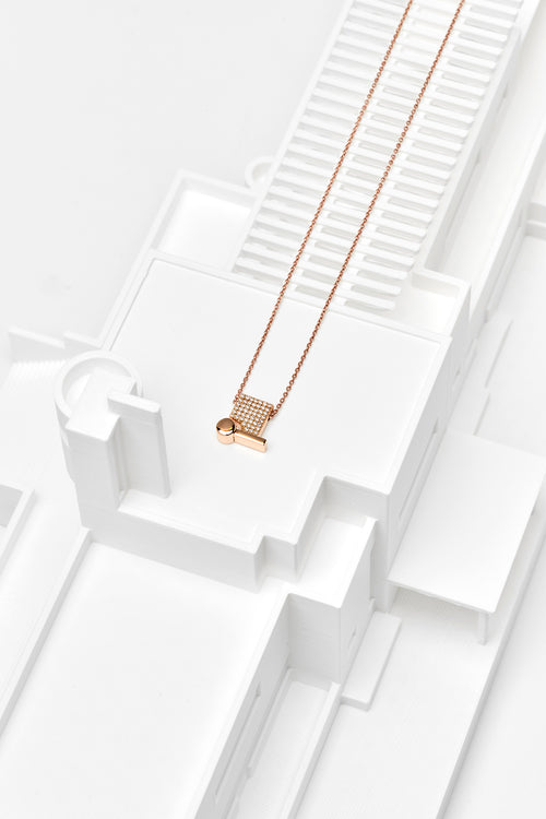 Yellow gold and diamond pendant