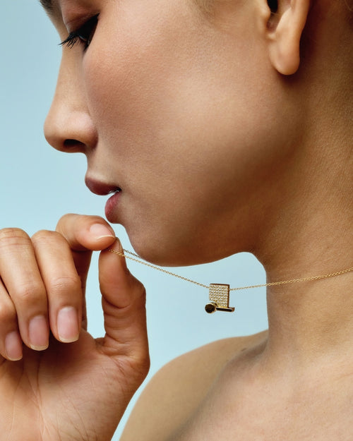 Pendentif en or jaune et diamants