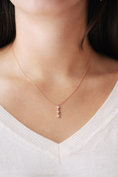 Pendentif en or rose et diamants