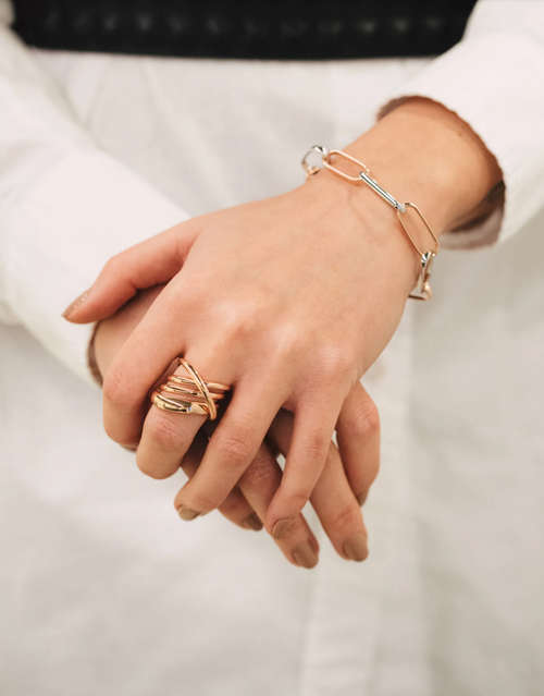 Bague de la marque Pesavento en argent rosé