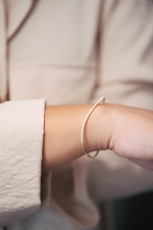Bracelet en or jaune et diamants