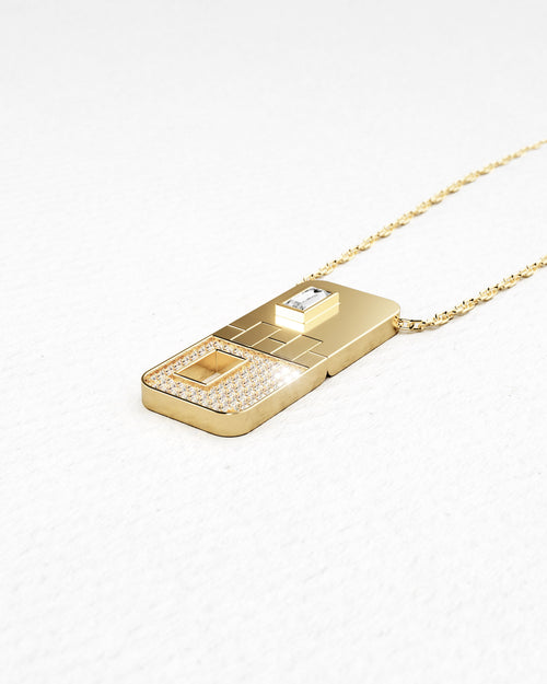 Collier en or jaune et diamants