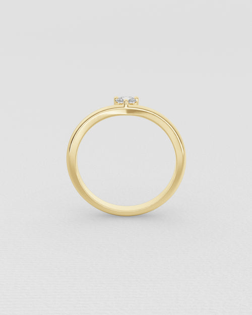 Bague en or blanc sertie d'un diamant