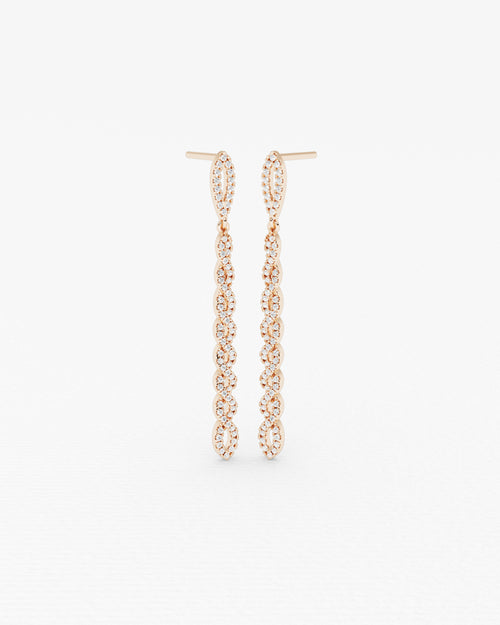 Boucles d'oreilles en or blanc et diamants