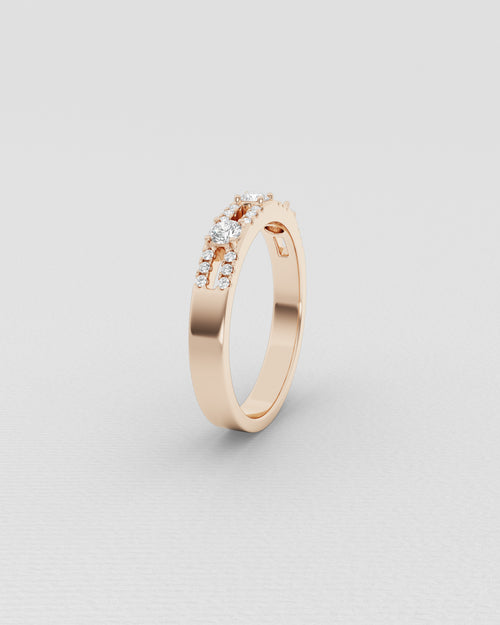 Bague en or blanc et diamants