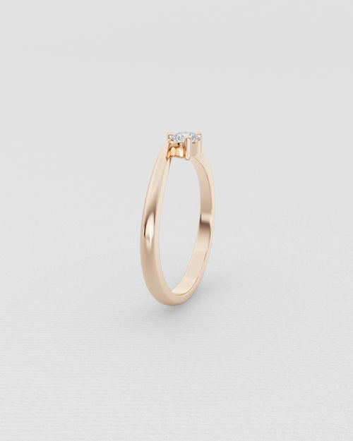 Bague en or blanc sertie d'un diamant