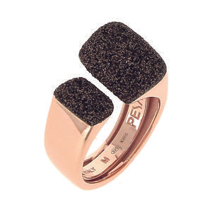Bague de la marque Pesavento en argent rosé et Polvere di Sagno