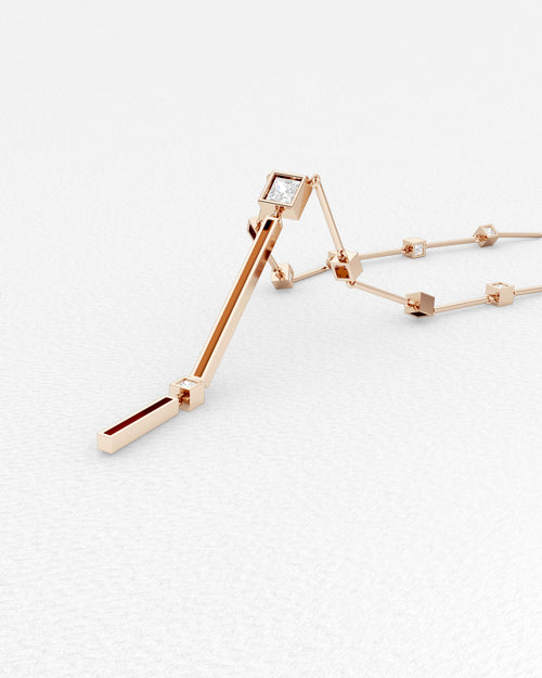 Pendentif en or rose et diamants