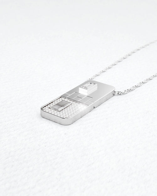 Yellow gold and diamond necklace