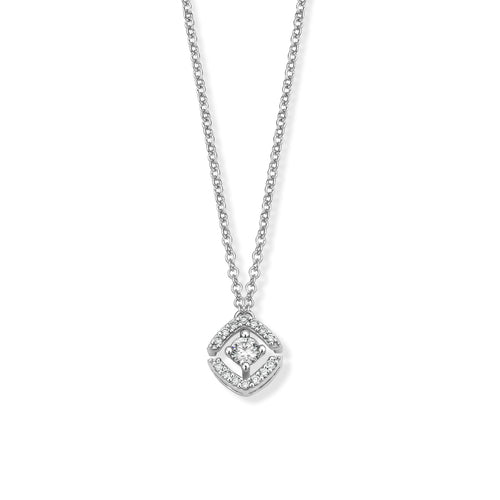 Pendentif en or blanc et diamants