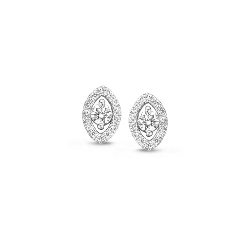White gold and diamond earrings