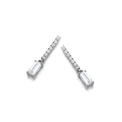 White gold and diamond earrings