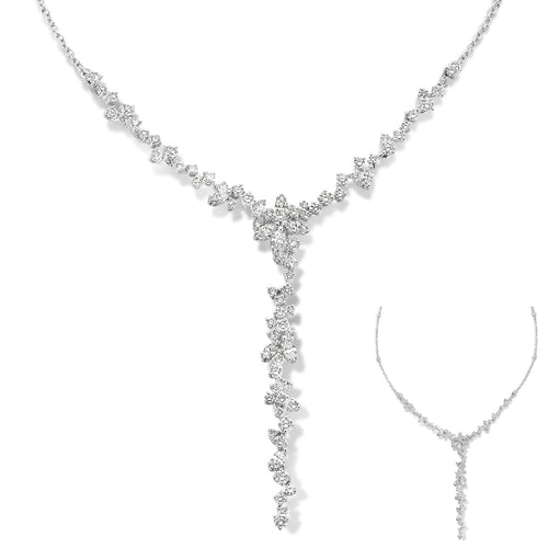 White gold and diamond necklace
