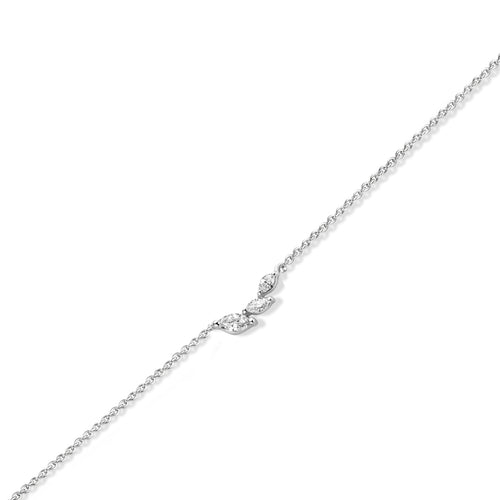 White gold and diamond bracelet