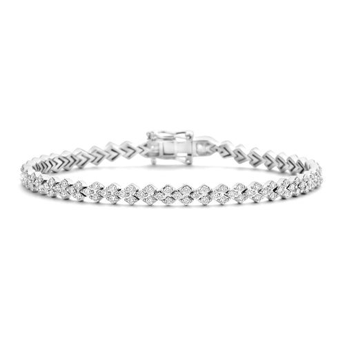 Bracelet en or blanc et diamants