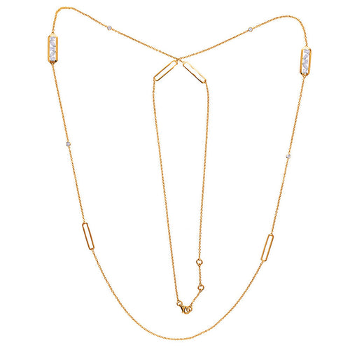 Collier en or jaune et diamants
