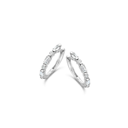 White gold and diamond earrings