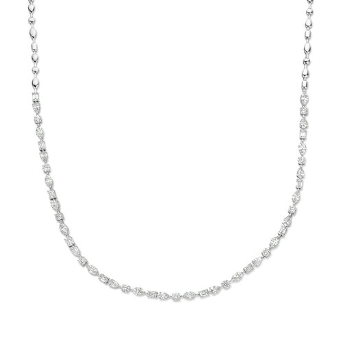 White gold and diamond necklace