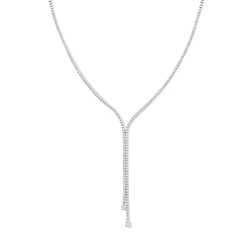 White gold and diamond necklace