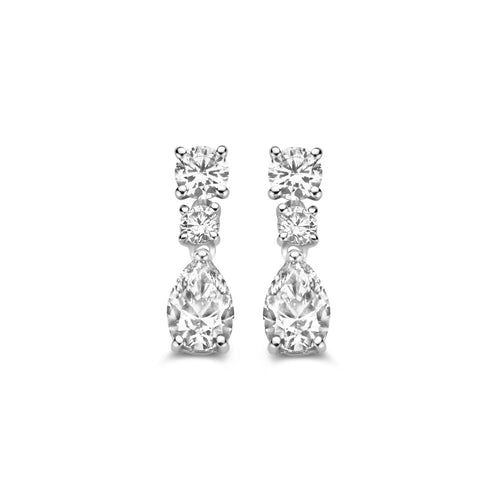 White gold and diamond earrings