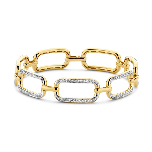 Bracelet en or jaune et diamants