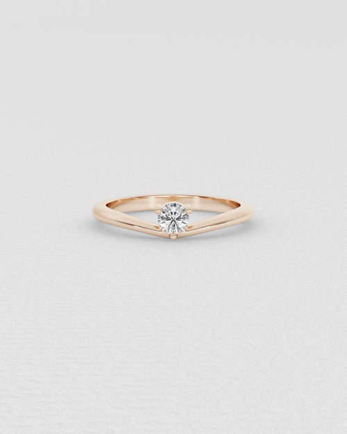 Bague en or blanc sertie d'un diamant