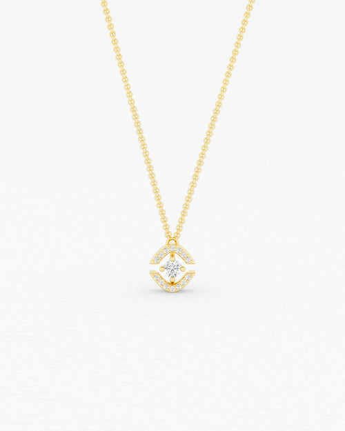 Pendentif en or blanc et diamants