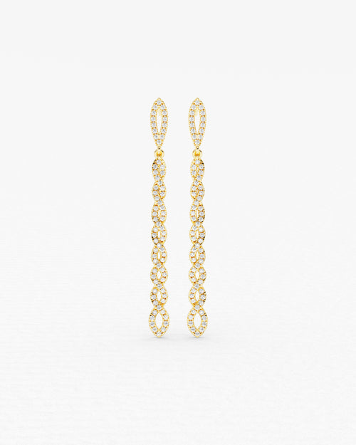 Boucles d'oreilles en or blanc et diamants