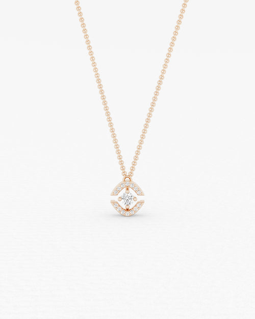 Pendentif en or blanc et diamants