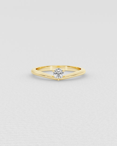 Bague en or blanc sertie d'un diamant