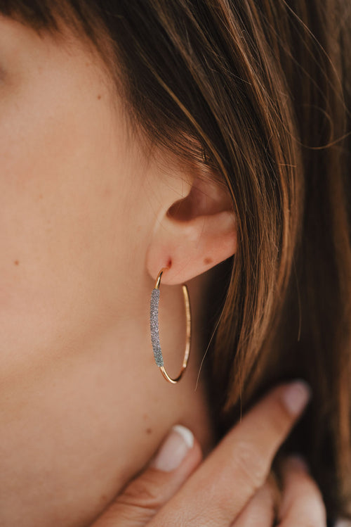 Rose gold and Polvere di Sagno earrings