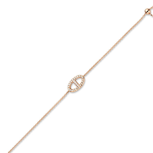 Rose gold and diamond bracelet