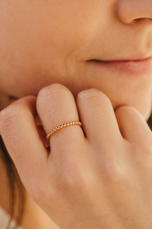 Bague en or rose