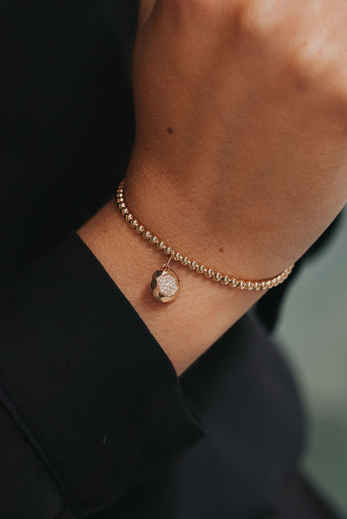 Bracelet en or rose et diamants
