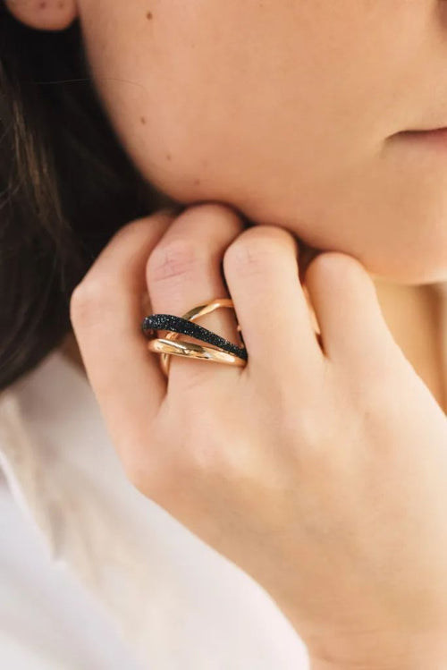 Bague de la marque Pesavento en argent et Polvere di Sagno