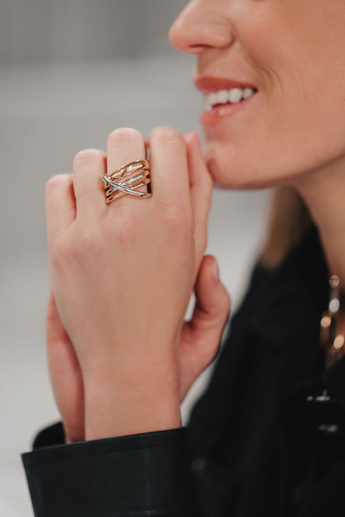 Bague de la marque Pesavento en argent massif rosé