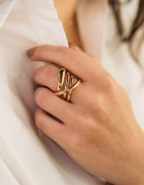 Bague de la marque Pesavento en argent rosé