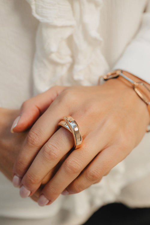 Bague de la marque Pesavento en argent rosé