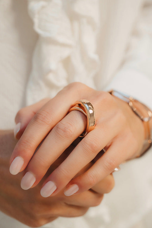 Bague de la marque Pesavento en argent rosé